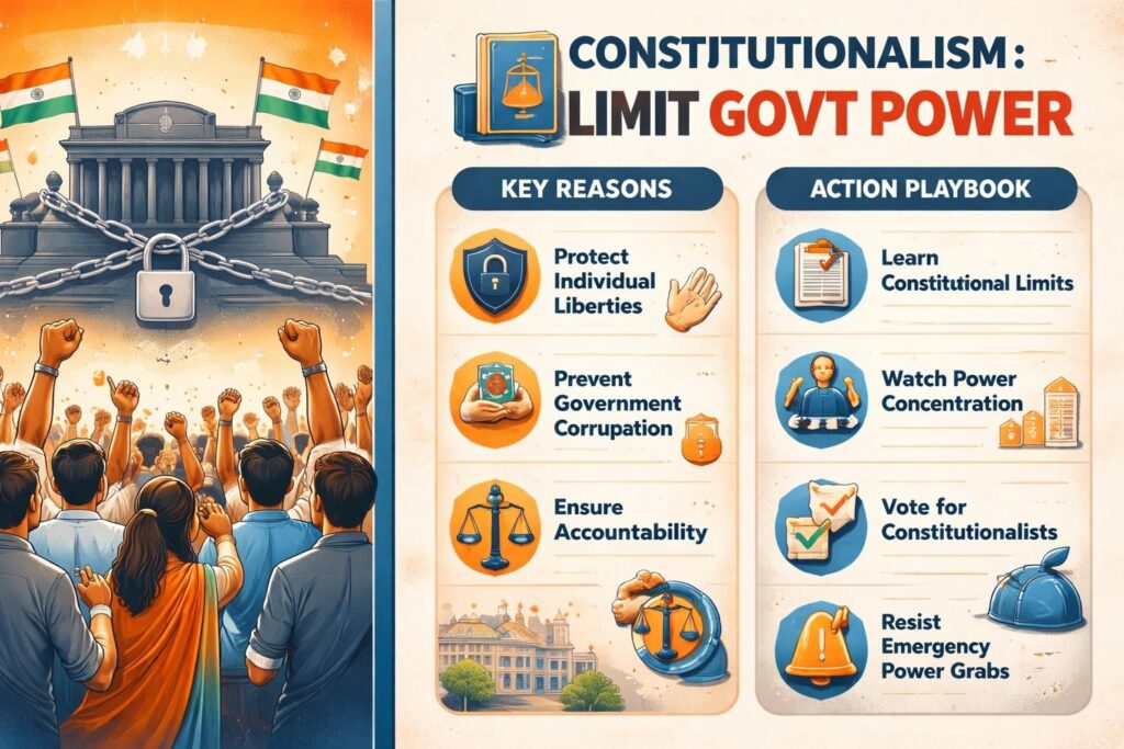 Your government is supposed to be your SERVANT — so why does it often act like your MASTER? 🤯

Most people think “more powerful government = stronger democracy”.
But constitutionalism flips that idea: real democracy needs limited government on a legal leash, not an all‑powerful ruler in democratic clothes. ⚖️

Here’s what this new blog breaks down: 👇

🔹 Why the Constitution’s FIRST job is to limit power, not empower it blindly

🔹 How even elected governments can quietly slide into “minimum democracy” while keeping elections and slogans

🔹 The hidden power of separation of powers, judicial review, federalism & basic structure in protecting your freedom

🔹 Why a country can have a beautiful Constitution on paper but ZERO constitutionalism in practice

🔹 A step‑by‑step citizen playbook to keep government a servant, not a master

💬 Do you feel your government is truly LIMITED by the Constitution — or just cosmetically “constitutional”?
Drop your thoughts in the comments — and if you want the full blog link, say “SEND IT”