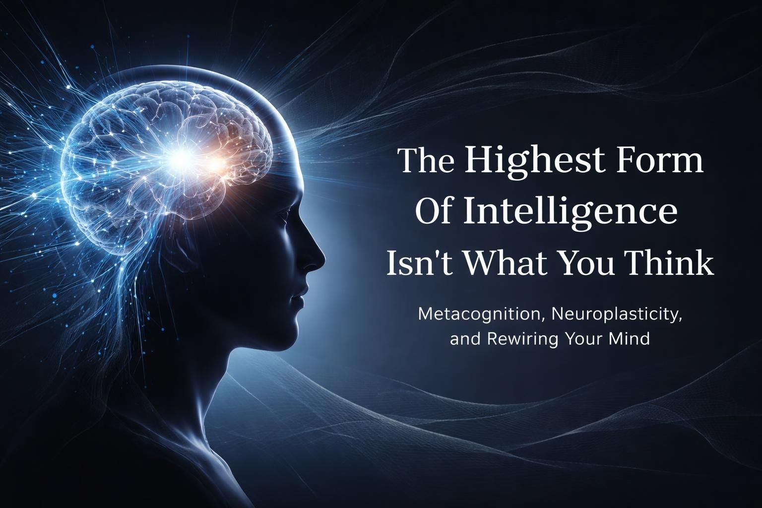 You've met them. Brilliant people high IQ, fast thinkers, impressive on paper who keep making the same emotional mistakes, the same poor decisions, the same relationship blowups. Over and over again. And then you've met the other kind. Not necessarily the "smartest" in the room. But they grow fast. They adapt. They evolve. They quietly outpace everyone around them year after year. What separates them? It's not IQ. It's not memory. It's not even experience. According to neuroscientists, the rarest and most powerful form of intelligence is metacognition the ability to think about your own thinking. When you observe your own thoughts, your anterior prefrontal cortex activates a dedicated brain region that exists purely for self-observation. And when you engage it consistently, your brain physically rewires itself through neuroplasticity. Most people never develop this skill. Not because they can't but because it's deeply uncomfortable. It requires pausing instead of reacting, questioning instead of defending, and watching yourself fail honestly. Your ego fights this with everything it has. In this article, we break down 5 profound insights neuroscience has uncovered about metacognition, why 34–40% of people have critically low self-awareness, and a practical 7-step blueprint to build this skill starting today backed by peer-reviewed research from Oxford, Cambridge, and the NIH.